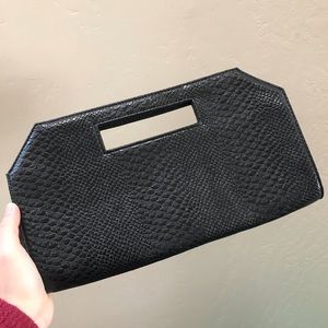 Beautiful faux snake skin clutch